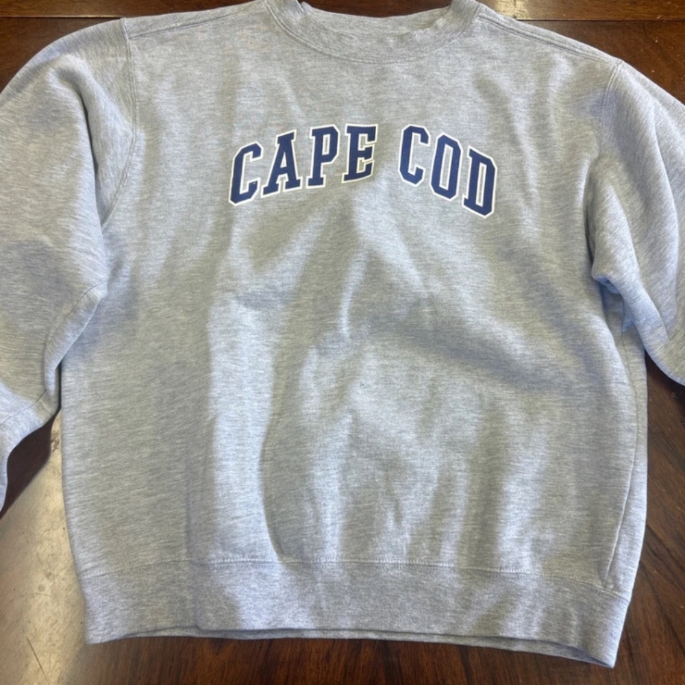 Vintage Heather Grey Sweatshirt Heavy Fleece Medium Cape Cod